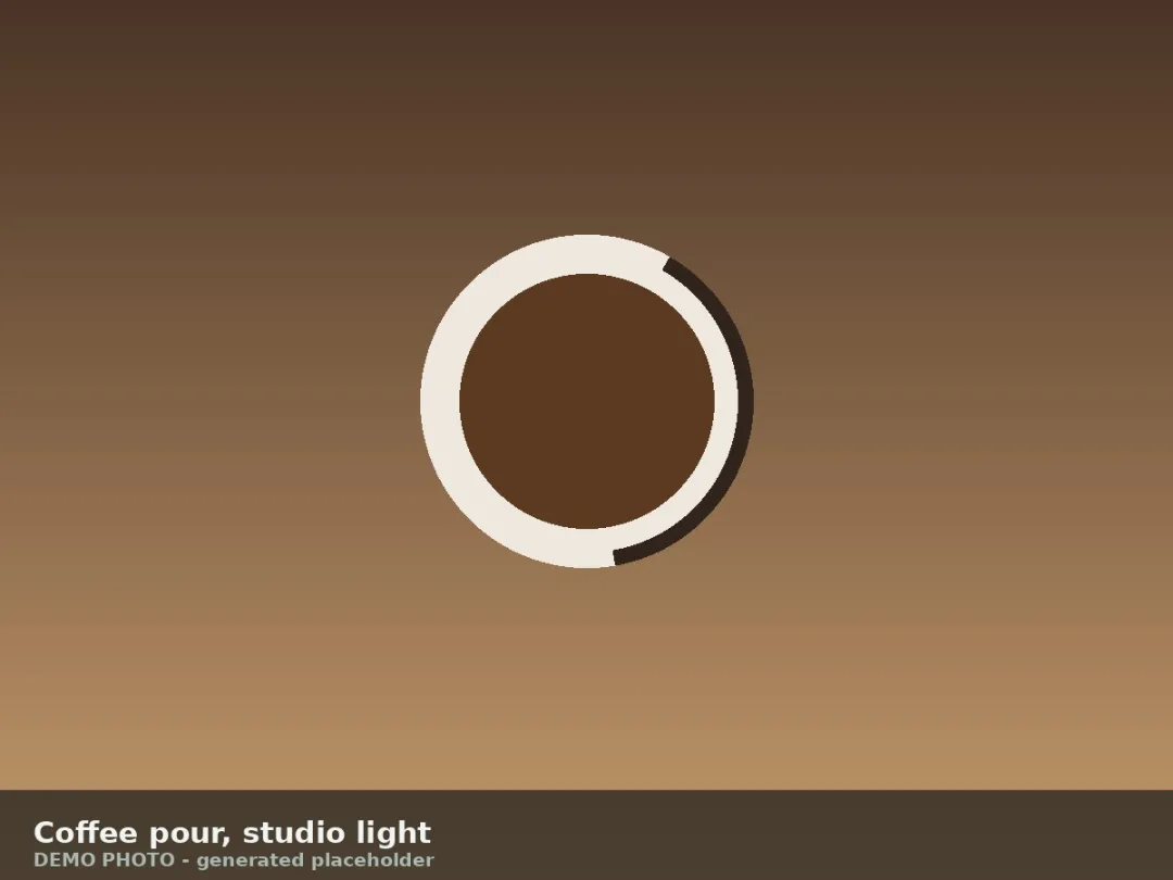 Demo — Coffee Pour, Studio Light
